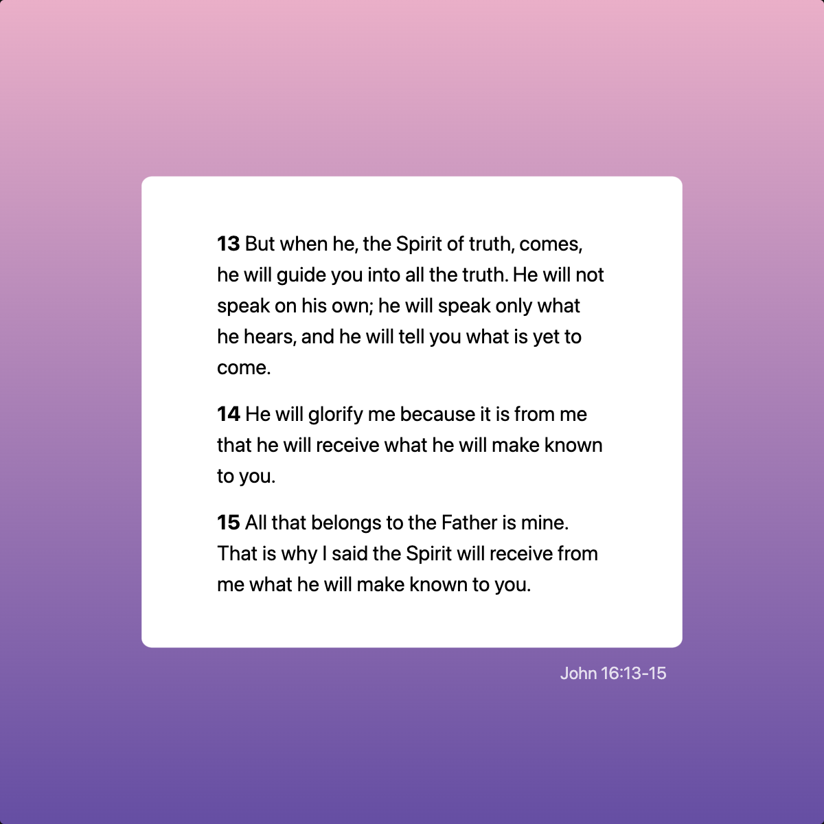John 16:13-15