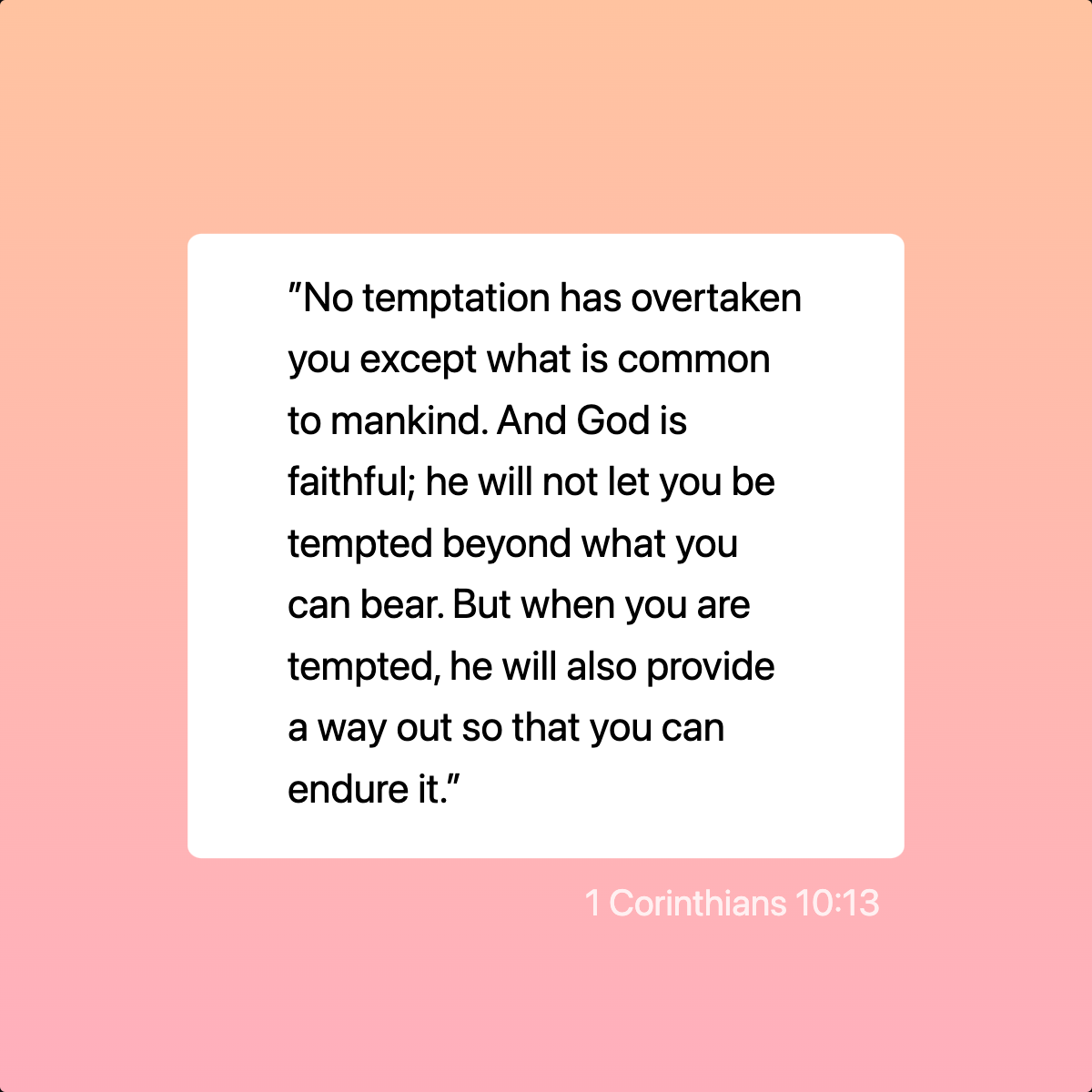 1 Corinthians 10:13